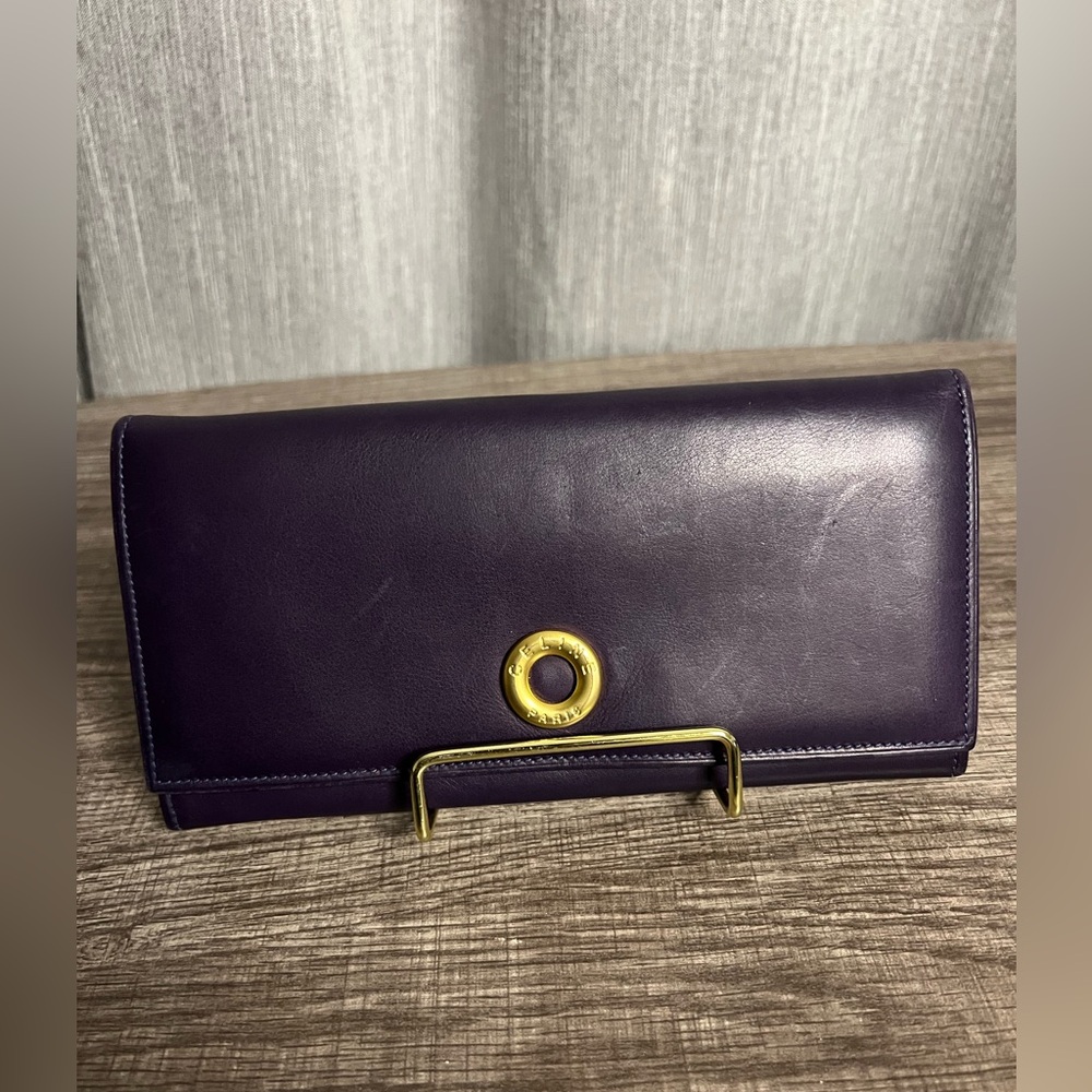 Celine Rare Leather Kisslock Wallet
